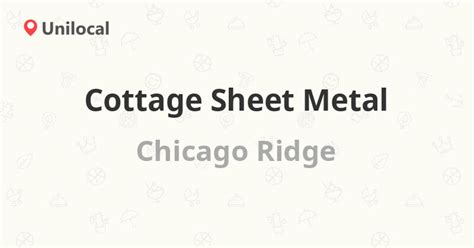 Cottage Sheet Metal, 6646 99th St, Chicago Ridge, IL 